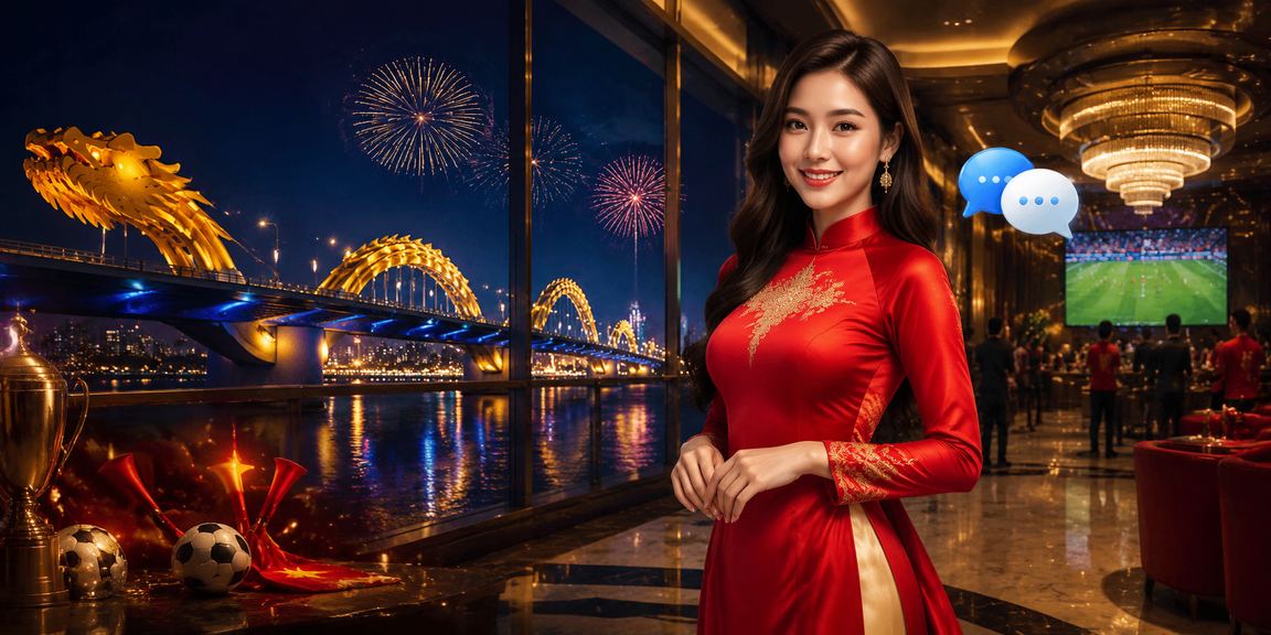 Người phụ nữ mặc áo dài tại Đà Nẵng đang trải nghiệm cá cược trực tuyến trên điện thoại
